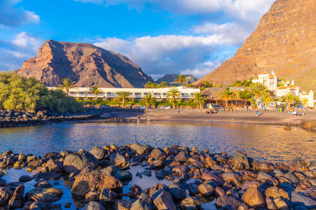 Charco del Conde rock pool at La Gomera, Canary Islands, Spain.のeditorial素材