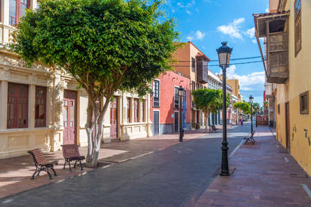 View of a street at San Sebastian de la Gomera, Canary Islands, Spain.のeditorial素材