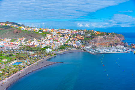Panoramic view of San Sebastian de la Gomera, Canary Islands, Spain.のeditorial素材
