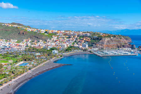 Panoramic view of San Sebastian de la Gomera, Canary Islands, Spain.のeditorial素材