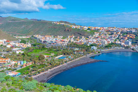 Panoramic view of San Sebastian de la Gomera, Canary Islands, Spain.のeditorial素材