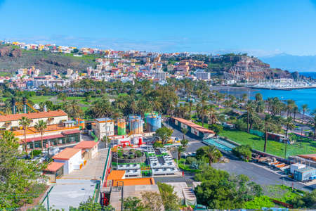 Panoramic view of San Sebastian de la Gomera, Canary Islands, Spain.のeditorial素材