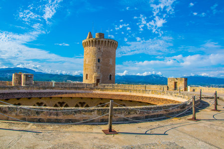 Castell de Bellver at Palma de Mallorca, Spainのeditorial素材