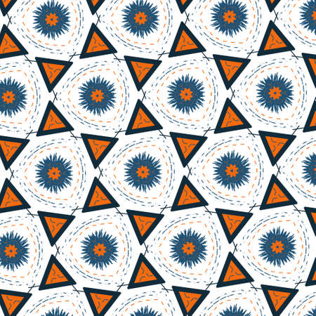 Fabric pattern,abstract,hand drawn,geometric,orange tone,white background,for print,woven,paper.