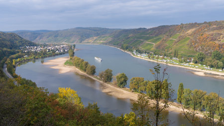 Autumn View of the River Rhine