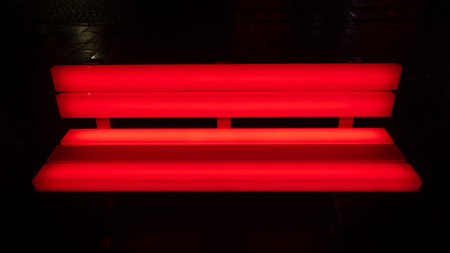 Pink as an art installationの写真素材