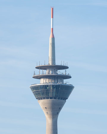 Close View on the Rheinturm in Duesseldorf in High Resolution