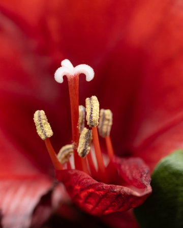 Fine Art Macro of a Red Flowerの写真素材
