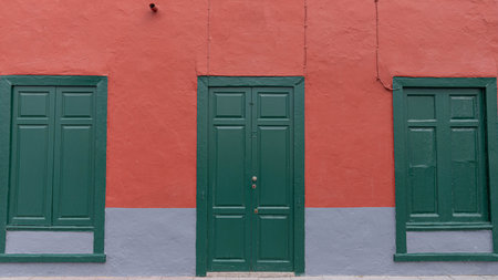 The Streets of Santa Cruz La Palma , Canary Islands. Architecture and Mediterran Lifestyle Street Photography. High quality photoの写真素材