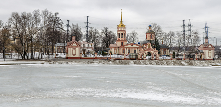Church of the exaltation of the Holy cross, Moscow, Russia.の写真素材