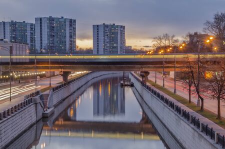 The beautiful evening city scapeの写真素材