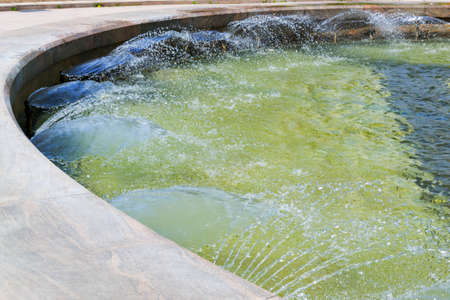 Water jet fountainの写真素材