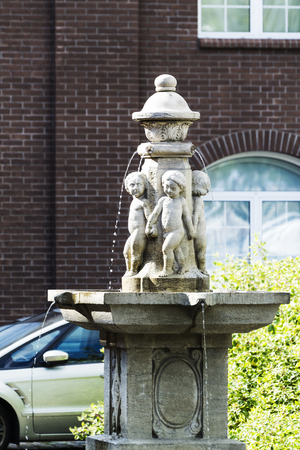 KALININGRAD, RUSSIA - SEPTEMBER 8, 2016: fountain German master Stanislaus Cauer "Pottenbrunn" was created in 1908. Since 2010 is in the Museum of the World oceanの写真素材