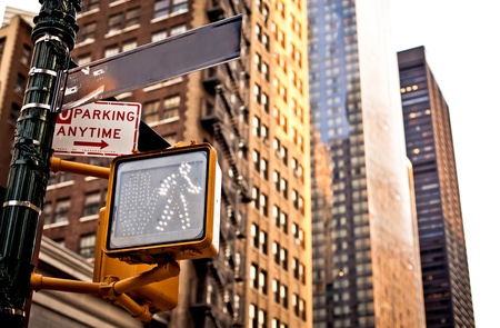 Blank New York street signの写真素材