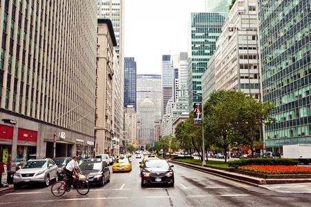 NEW YORK - JULY 3: City streetlife on Park Avenue where situated one of the most expensive...