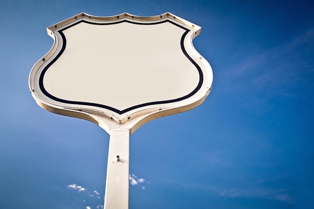 Blank road sign Interstate.の写真素材