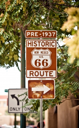 Route 66 sign in United Statesの写真素材