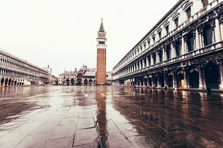 Piazza San Marco with Campanile and Doge Palace. Venice, Italy