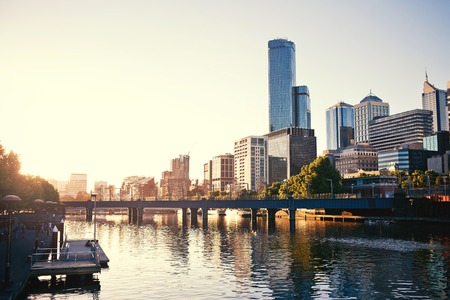  A view of the Yarra River, Melbourne, Victoria, Australiaの写真素材