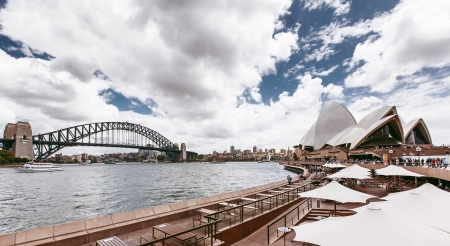 View of Sydney Harbour Bridge, Sydney, Australiaの写真素材