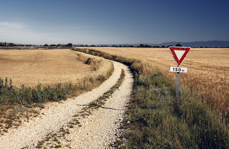 Agricultural landscape in Provence, Franceの写真素材