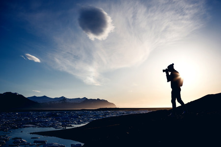 Photographer make picture, Icelandの写真素材