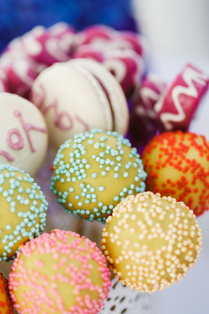 Colorful macaroonsの写真素材