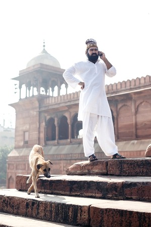DELHI, INDIA - JANUARY 5, 2015: Senior Indian man on January 5, 2015 in Delhi, India