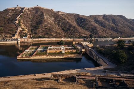 View of Amer Fort on in Jaipur, Indiaの写真素材