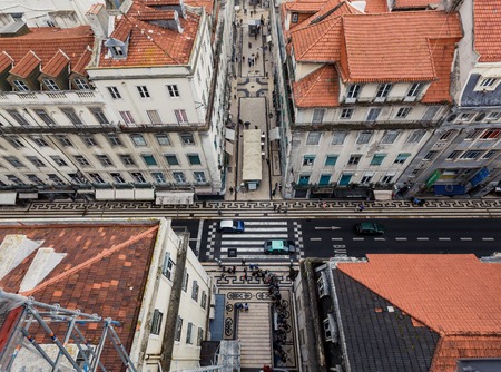 LISSABON, PORTUGAL - OCTOBER 17, 2015: Aerial view of beautiful Lissabon city, Portugalのeditorial素材