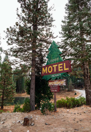 Rustic motel sign in USAの写真素材