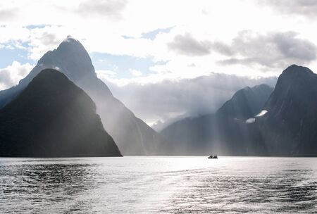 Milford Sound in New Zealandの写真素材