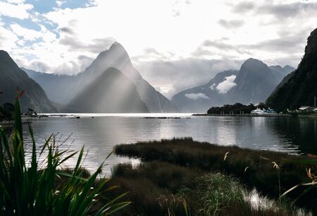 Milford Sound in New Zealandの写真素材