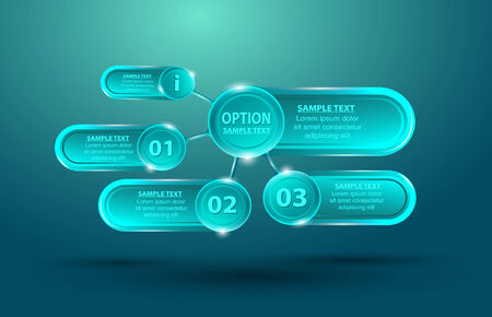 abstract glass elements of info-graphicsのイラスト素材