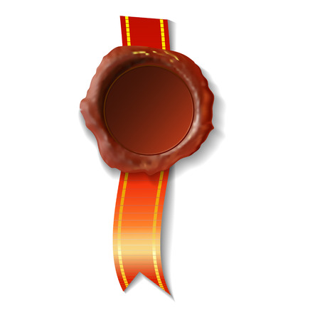sealing wax on the ribbon, vector illustratiovのイラスト素材