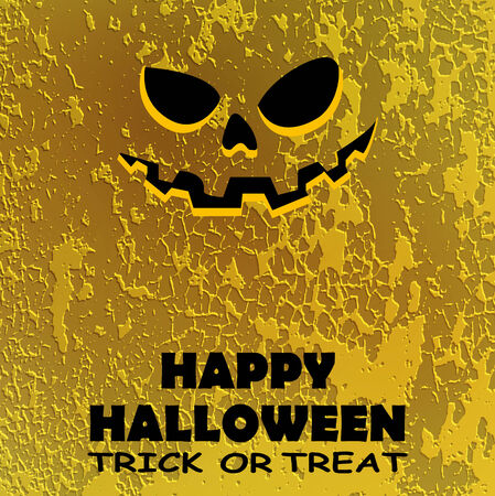 halloween greeting card, vector illustrationのイラスト素材