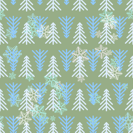 seamless new year and christmas pattern, vector illustration, clip-artのイラスト素材