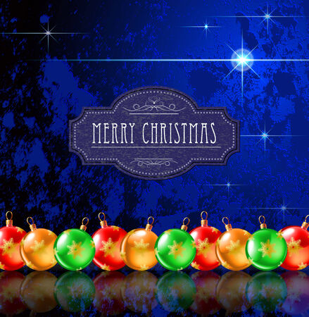 chistmas and new year greeting card, vector illustrationのイラスト素材
