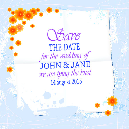 invitation or wedding card, vector illustrationのイラスト素材