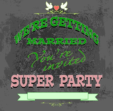 invitation or wedding card, vector illustrationのイラスト素材