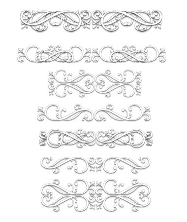 set of vintage elements, vector illustrationのイラスト素材