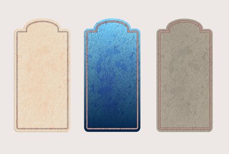 set of vintage labels, vector illustrationのイラスト素材