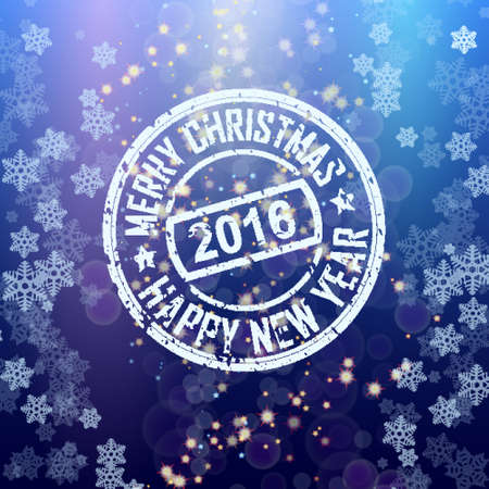 christmas and new year greeting card, vector illustrationのイラスト素材