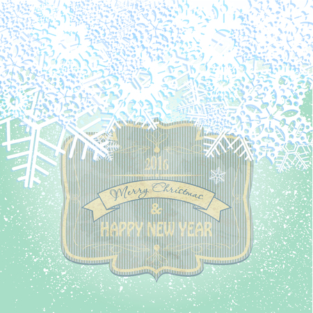 christmas and new year greeting card, vector illustrationのイラスト素材