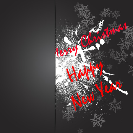 christmas and new year greeting card, vector illustrationのイラスト素材