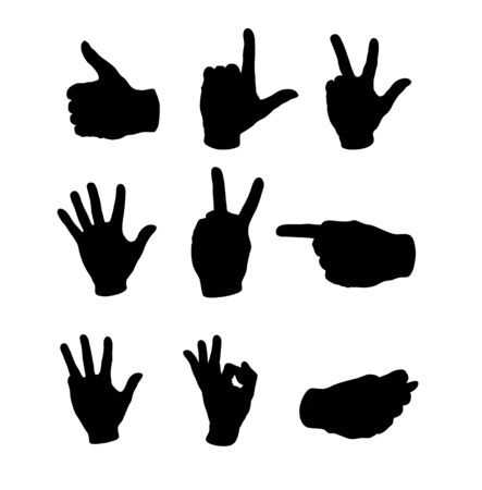 Symbol of a human hand, vector illustration, clip-artのイラスト素材
