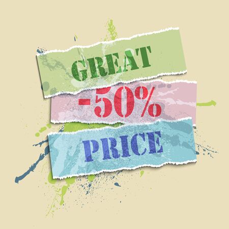 colored spray label for sale, vector illustration clip-artのイラスト素材