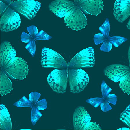 Seamless pattern from butterflies, vector illustration, clip-artのイラスト素材