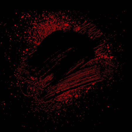 smudge and smear a black brush on black background, illustration clip-artのイラスト素材