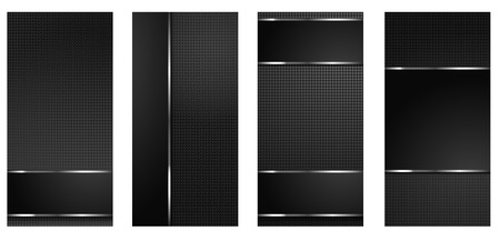 Set of abstract perforated backgrounds, vector illustration clip-artのイラスト素材